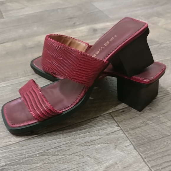 Nine West Shoes - Nine West churen double strap mule leather snake